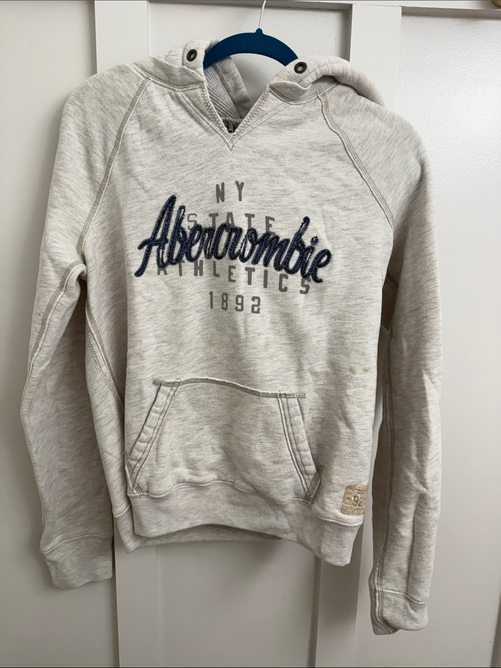 Vintage Abercrombie & Fitch gray Heather Logo Hoodie - Women's